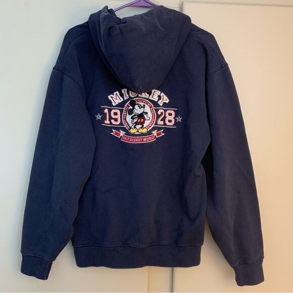 Walt Disneyworld Resort Mickey Mouse Navy full zip Sweatshirt women’s size small - Picture 2 of 7